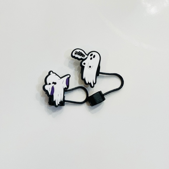 Funny Ghost Halloween Straw Toppers - Picture 1 of 1